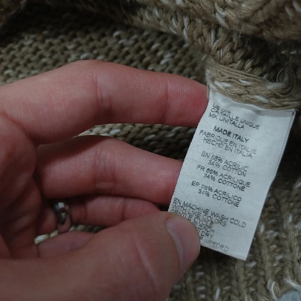 Dont Asky‎ Why Sweater Womens One Size Brown Knit Pullover ITaly